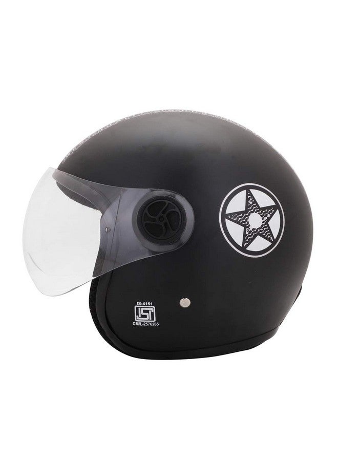 Sage Square Two Wheeler ISI Marked Guardian Cruiser Open Face Helmet for Unisex Adult (Extra - XL, Black Matte), ABS - Image 2