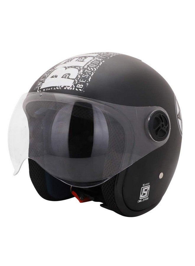 Sage Square Two Wheeler ISI Marked Guardian Cruiser Open Face Helmet for Unisex Adult (Extra - XL, Black Matte), ABS - Image 3
