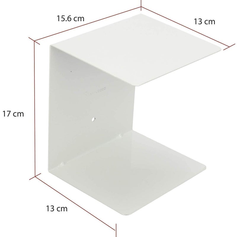 Go Hooked Go Hooked Heavy Duty Metal Wall Mounted Book Shelves for Study Room Living Room and Bedrooms 3 Pcs White  - Image 2