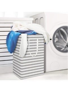 Uwals 2-Pack Laundry Hamper 75L Collapsible Large Laundry Baskets with Easy Carry Handles Freestanding Waterproof Clothes Hamper Storage Basket for Toys Clothes Organizer - Grey  - Image 5