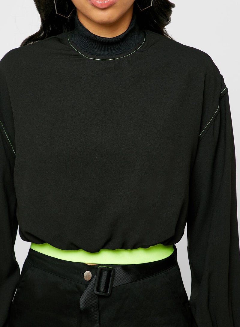 Ginger High Neck Cropped Hoodie  - Image 3