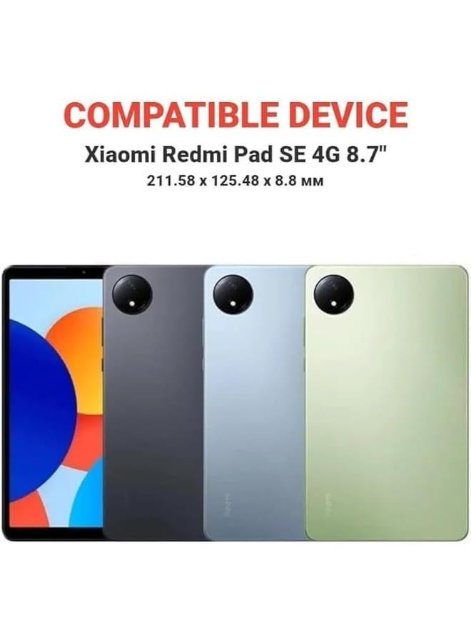 erorex Case Compatible With Xiaomi Redmi Pad Se 8.7 Inch 2024 Kids Soft Silicon Stand Cover With Shoulder Strap For Redmi Pad Se 8.7'' (Pink)  - Image 2