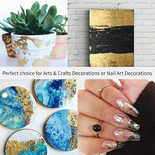 KABEER ART Gold Foil Imitation Sheets for Art Crafts Decoration Gilding Crafting Frames 25 Sheets - Image 4