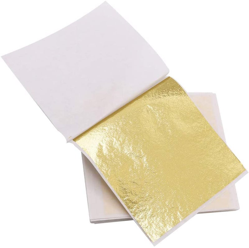 KABEER ART Gold Foil Imitation Sheets for Art Crafts Decoration Gilding Crafting Frames 25 Sheets - Image 5