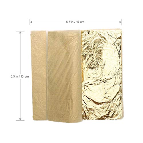 KABEER ART Gold Foil Imitation Sheets for Art Crafts Decoration Gilding Crafting Frames 25 Sheets - Image 3