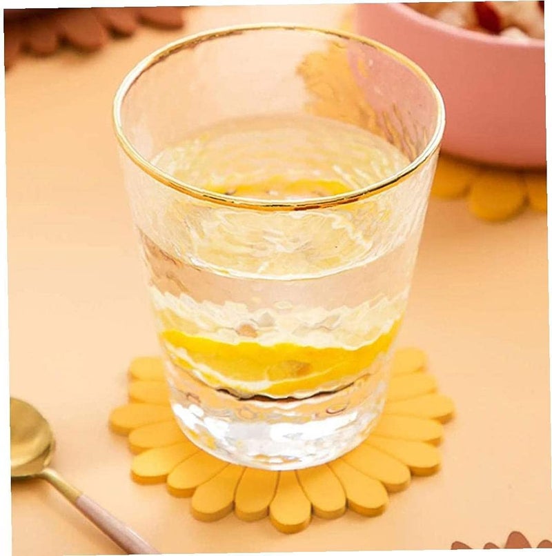 P-Plus International Silicone Trivet Sunflower Hot Pot Holder Anti-Slip Cup Coasters Bowl Tableware Mat Heat Resistant Pans Pads Silicone Trivet Mat (Big+Medium, Brown, Set of 6) - Image 4