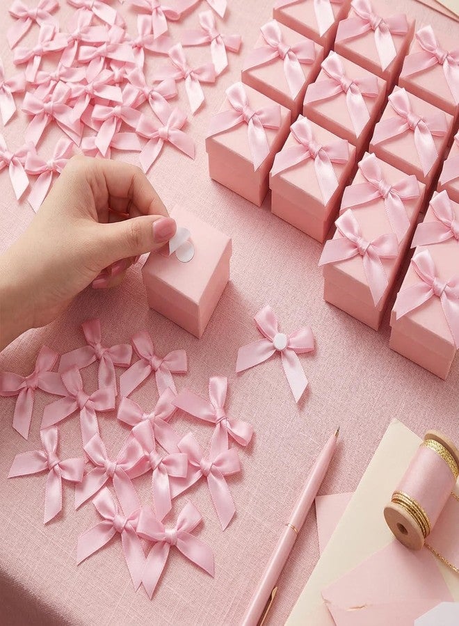 EONSUI 100PCS Mini Pink Bows Decoration with Glue Dots, Tiny Satin Ribbon Ornaments for DIY, Crafts, Favors, Fit for Wedding, Birthday, Bachelorette Party, Bridal Shower, Engagement, Baby Shower - Image 5
