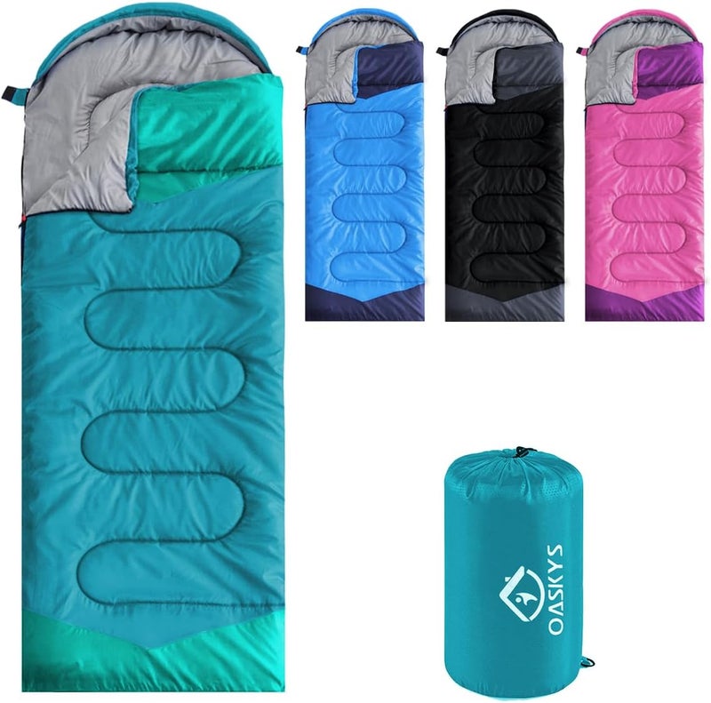 oaskys Camping Sleeping Bag - 3 Season Warm & Cool Weather - Summer Spring Fall Lightweight Waterproof for Adults Kids - Camping Gear Equipment, Traveling, and Outdoors - Image 1