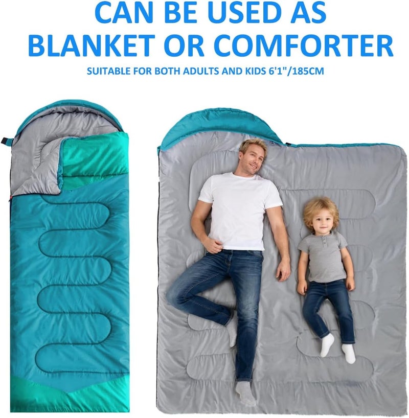 oaskys Camping Sleeping Bag - 3 Season Warm & Cool Weather - Summer Spring Fall Lightweight Waterproof for Adults Kids - Camping Gear Equipment, Traveling, and Outdoors - Image 4