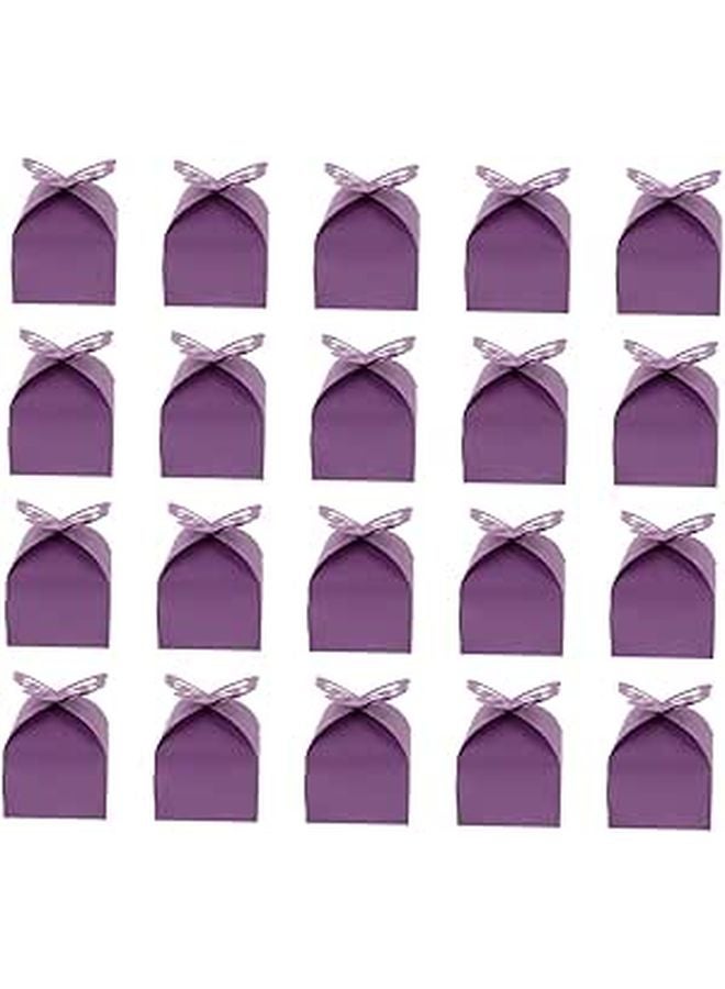 Deep Purple Hollow Butterfly Wedding Candy Boxes 25pcs Party Favor Goodie Packaging - Image 1