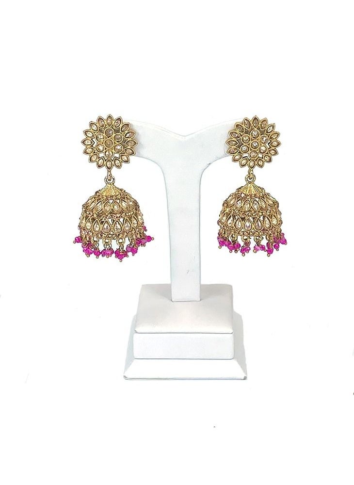 GOHONA - GOHONA Bollywood Style Indian Traditional Jhumka Earring for Women - Image 1
