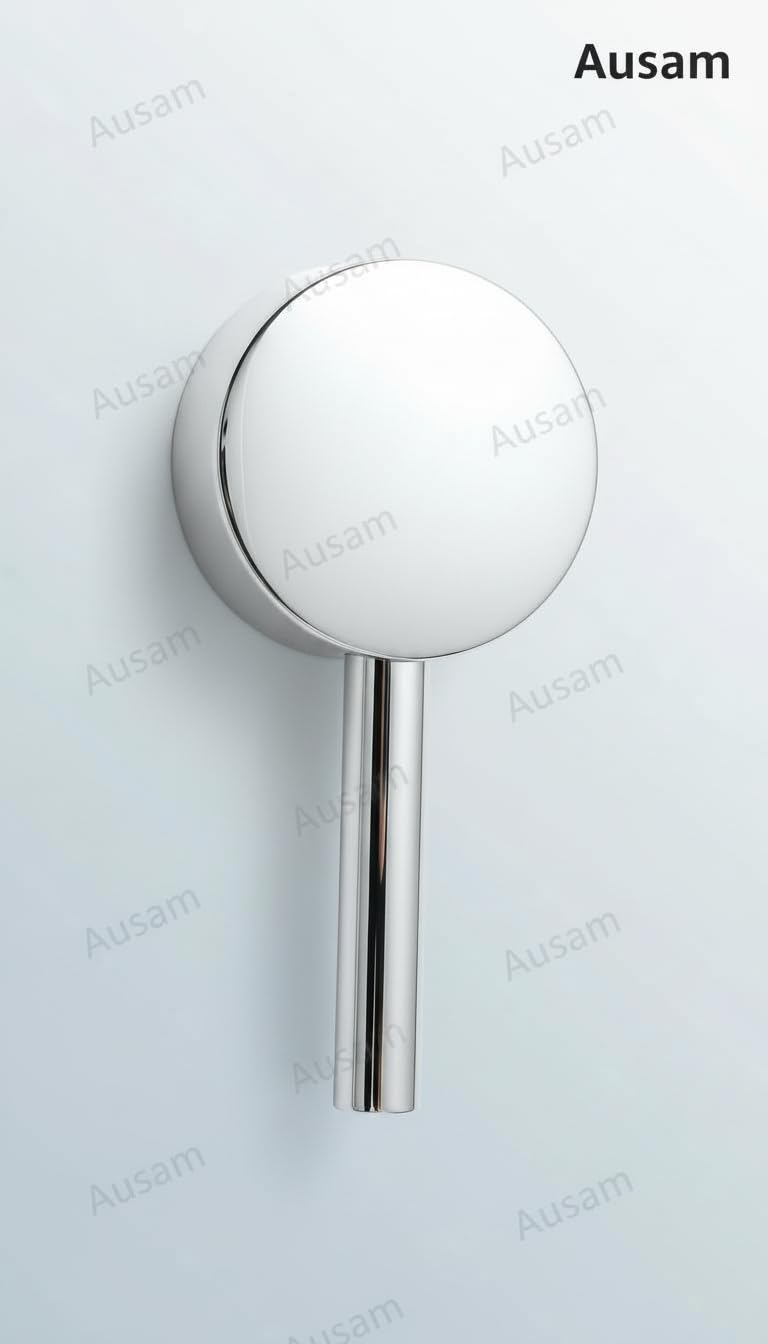 Ausam Diverter Handle for Jaquar 079 | Florentine Chrome Plated Knob Replacement | Zinc Alloy Bathroom Faucet Handle | Concealed Mixer Compatible | Durable & Easy Fit | Silver - Image 5