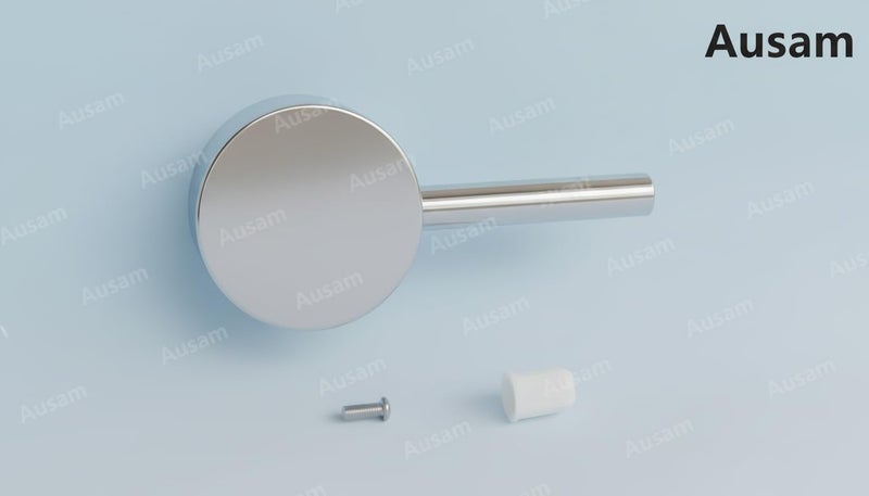 Ausam Diverter Handle for Jaquar 079 | Florentine Chrome Plated Knob Replacement | Zinc Alloy Bathroom Faucet Handle | Concealed Mixer Compatible | Durable & Easy Fit | Silver - Image 3