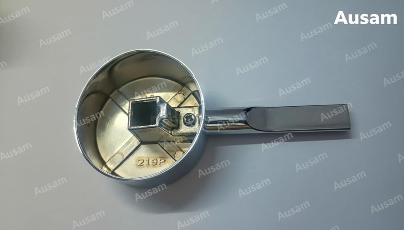 Ausam Diverter Handle for Jaquar 079 | Florentine Chrome Plated Knob Replacement | Zinc Alloy Bathroom Faucet Handle | Concealed Mixer Compatible | Durable & Easy Fit | Silver - Image 4