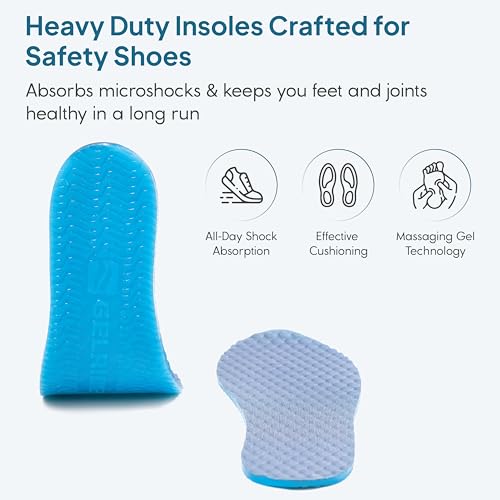GELRIDE Classic Gel Insoles Pair for Walking, Running, Sports, Formal and Safety Shoes - All Day Comfort - Made In India (Pack of 1 Pair, Small (5-9 UK)) - Image 3
