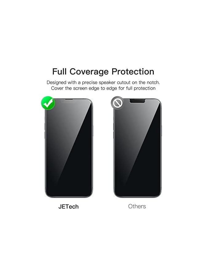 Jetech Full Coverage Screen Protector for iPhone 13 Pro Max 6.7-Inch, 9H Tempered Glass Film Case-Friendly, HD Clear, 3-Pack - Image 2