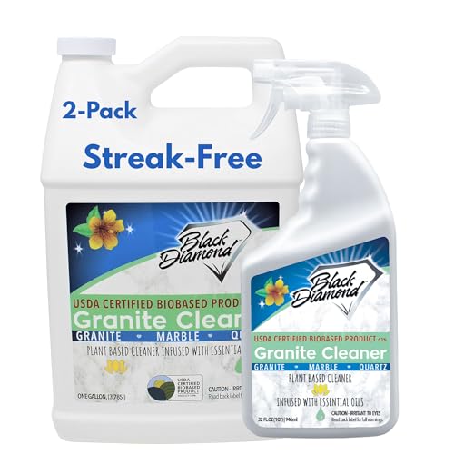 Black Diamond Stoneworks Granite Counter Cleaner: USDA Certified BIOBASED- Safe for Granite and other stone countertops. Safe for food contact formula to keep your countertops looking fresh and clean! - Image 1