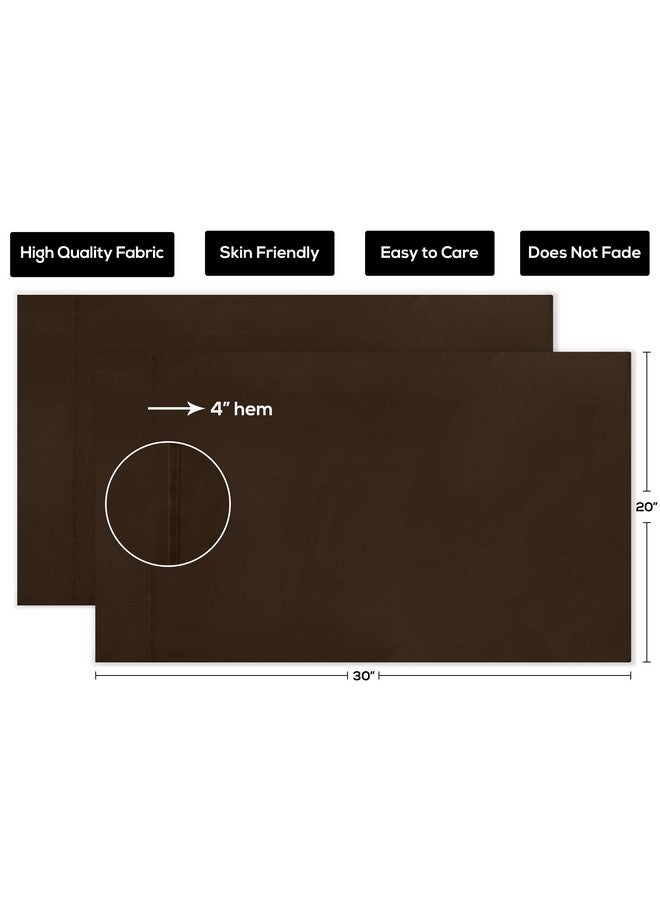 Utopia Bedding Queen Pillow Cases - Pack of 4 - Envelope Closure - Soft Brushed Microfiber Fabric - Shrinkage and Fade Resistant Pillow Covers Queen Size 20 X 30 Inches (Brown) - Image 3