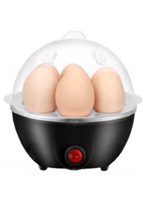 Egg Steamer, Egg Cooker, 350W Electric Egg Beater, Egg Cooker, 7 Egg Volume Steamed Egg Automatically Closed, Double Steamed Egg Black/Clear