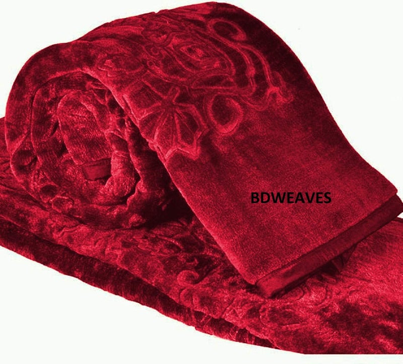 BDWEAVES Woolen Super Soft Blanket for Winter (Maroon, Single Bed) - Image 2
