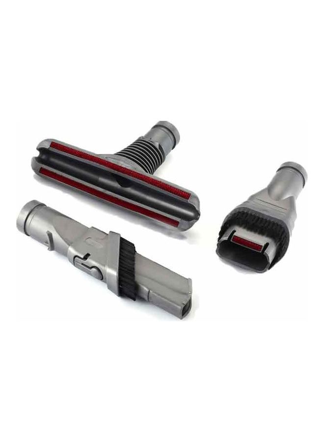 NIBEMINENT 3-Piece Vacuum Cleaner Brush Tool Parts Adapter Kit Set NA-H10099 Silver/Red/Black - Image 1