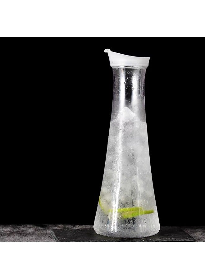 ShebSheb 1L Water Carafe with Flip Top Lid,Clear Water Pitchers for Coffee,Tea,Water,Lemonade, Milk,Juice 30x8x8 cm  - Image 3