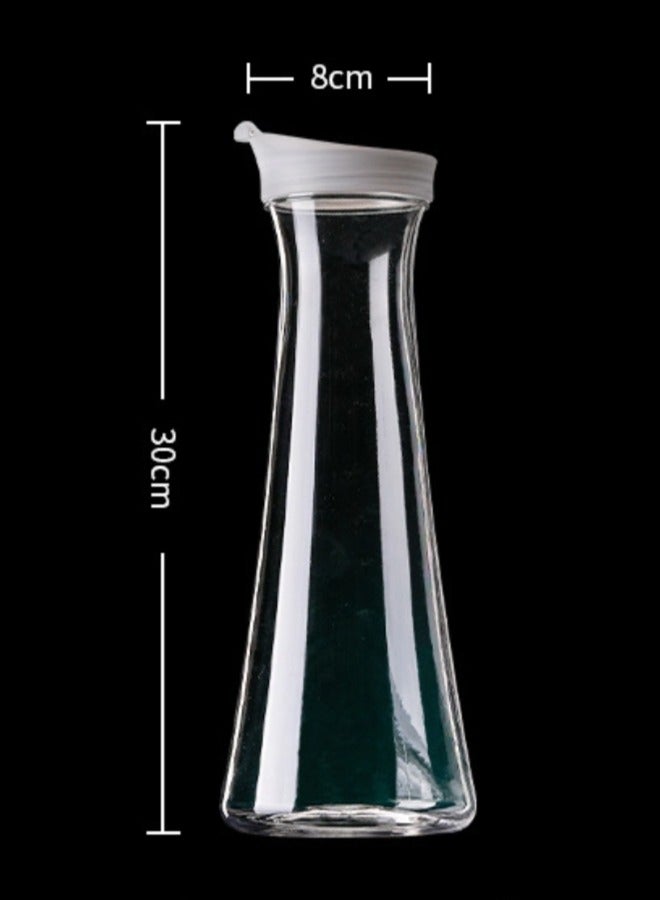 ShebSheb 1L Water Carafe with Flip Top Lid,Clear Water Pitchers for Coffee,Tea,Water,Lemonade, Milk,Juice 30x8x8 cm  - Image 4
