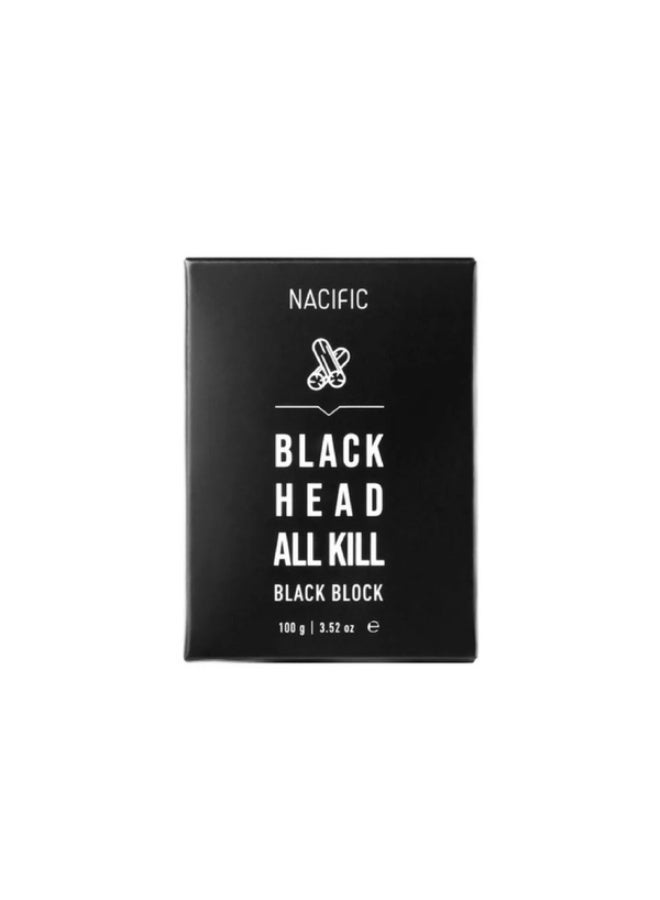 NACIFIC Blackhead All Kill Black Block Facial Cleansing Soap with Charcoal for Pore Care - 100g - Image 1