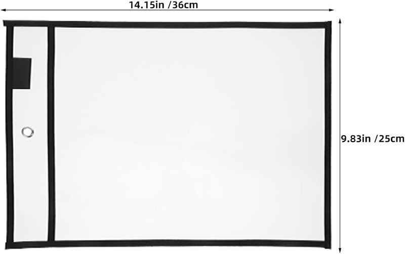 FUOYLOO 10pcs Hanging Dry Erase Pockets, 10x14in Job Ticket Holders, Reusable Erasable Sleeves, Sheet Protectors for Classroom Organization, Preschool Learning - Image 3
