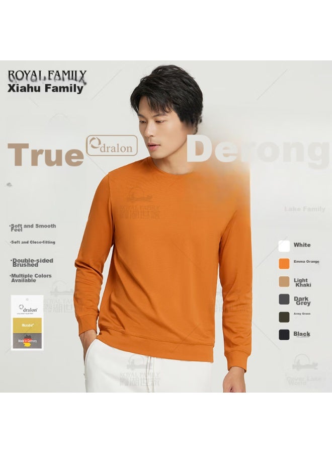 Xiahushijia [ Fall New Arrival] Zhen De Rong Semi-turtleneck Double-sided Brushed Warm Long-sleeve Undershirt T-shirt For Men And Women, 106a - Image 3