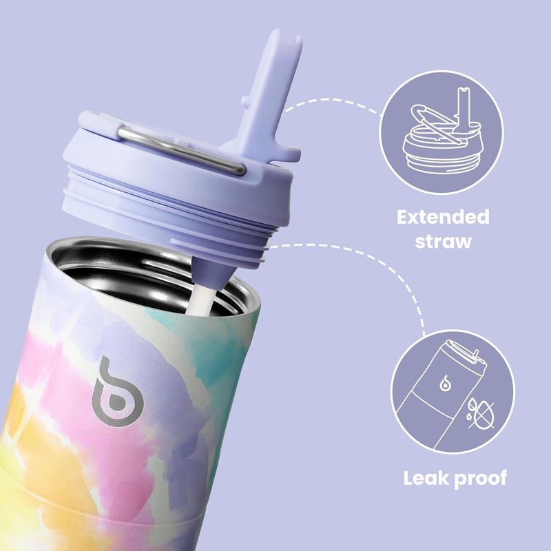 BOTTLE BOTTLE Insulated Water Bottle 24oz with Straw Lid and Handle - Cotton Candy - Image 3