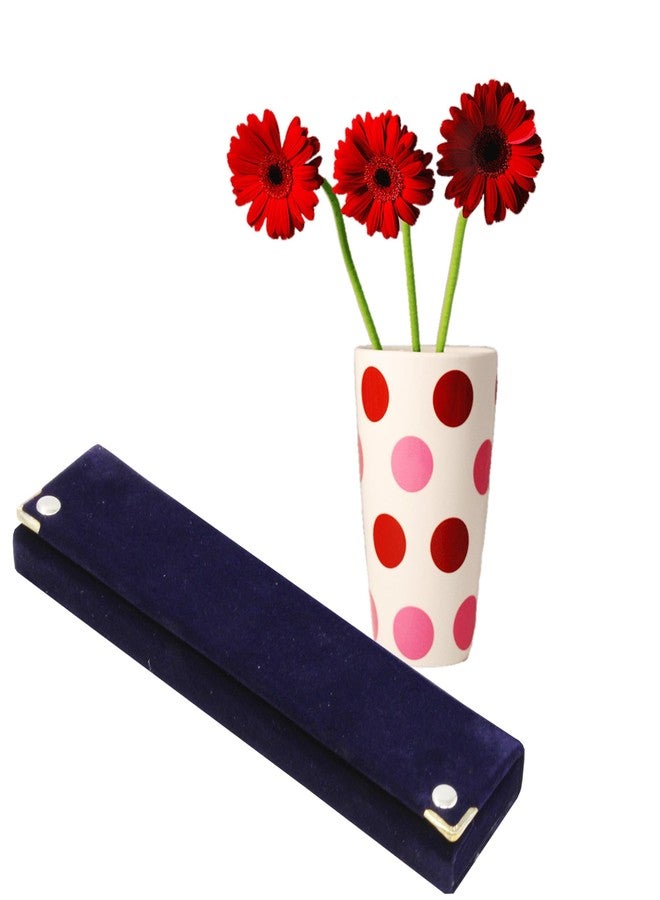 LUCES 2 Pieces Long Velvet Jewelry Chain Necklace Gift Box Set Bracelet Storage Case for Wedding Engagement Birthday Anniversary Blue - Image 5