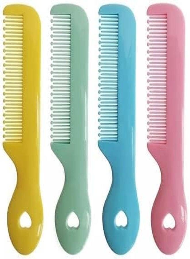 Tustao Pack Of 4 Round Tip Bristles Baby Cute Comb Baby Grooming For Sensitive Scalp Skin, for Nursery Newborn Infant Girl Boy Kids Comb Baby - Image 1