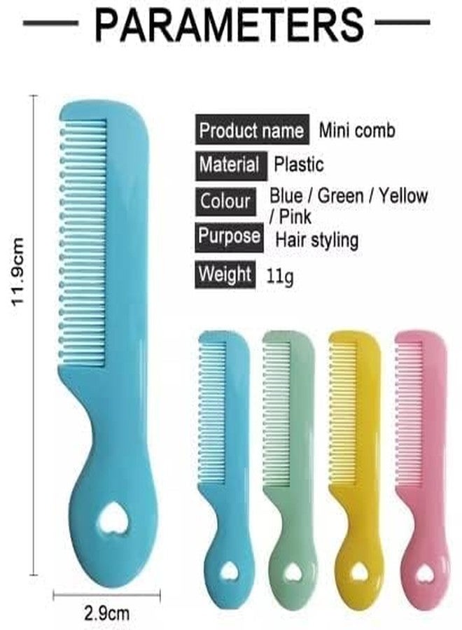 Tustao Pack Of 4 Round Tip Bristles Baby Cute Comb Baby Grooming For Sensitive Scalp Skin, for Nursery Newborn Infant Girl Boy Kids Comb Baby - Image 3