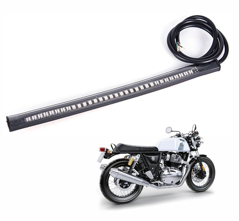 Asryd 48 SMD LEDs Strip Tail Light For Turn Signal, Brake, License Plate, Indicator 12V 8 Inches For Royal Enfield Continental GT 650 (1.Pcs Tail Light), RED - Image 1