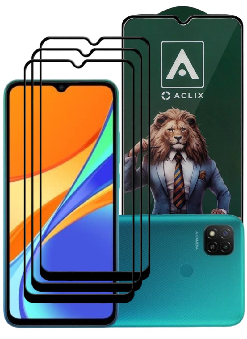 ACLIX 3 Pieces Antistatic ESD Dustproof Premium Quality High Definition Tempered Glass Screen Protector Designed For Xiaomi Redmi 9C - Image 1