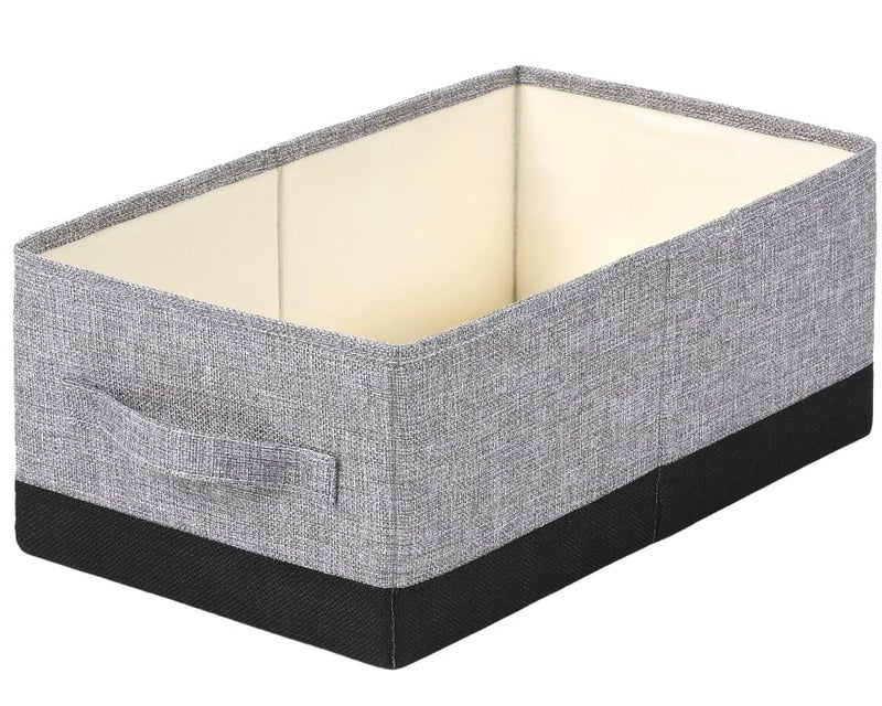 ALYER Collapsible Fabric Storage Organizer with HandlesShelf Bins Box Container for Bedroom Office Closet Babies Nursery Toys Books Clothes GrayBlack 162 x 95 x 67 - Image 2