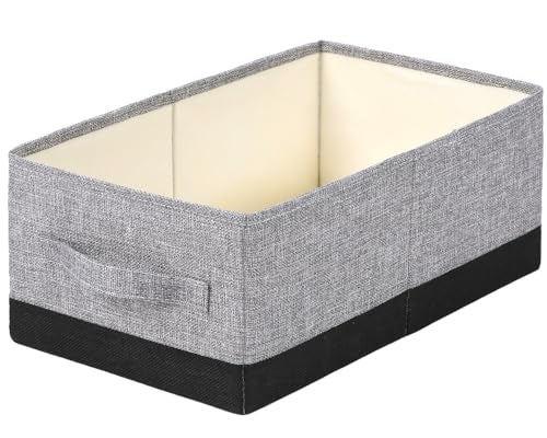 ALYER Collapsible Fabric Storage Organizer with HandlesShelf Bins Box Container for Bedroom Office Closet Babies Nursery Toys Books Clothes GrayBlack 162 x 95 x 67 - Image 1