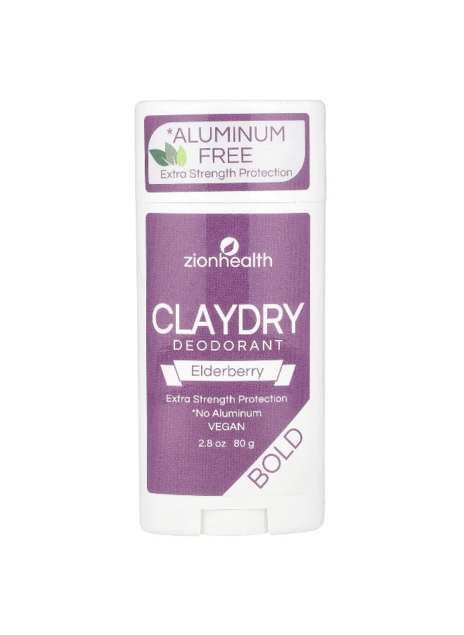Zion Health Zion Health, Bold, ClayDry Deodorant, Elderberry, 2.8 oz (80 g)  - Image 1