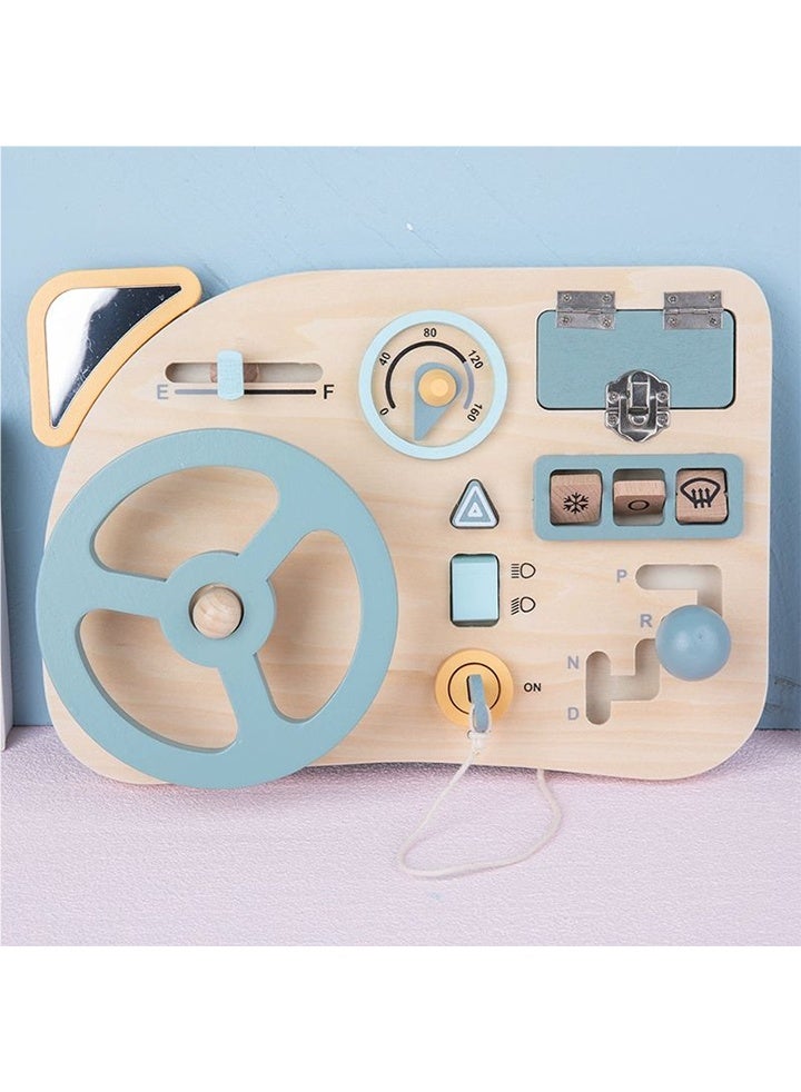 Children's simulation driving toys, wooden, early education toys, car control panel toys, play house games, role-playing games - Image 3