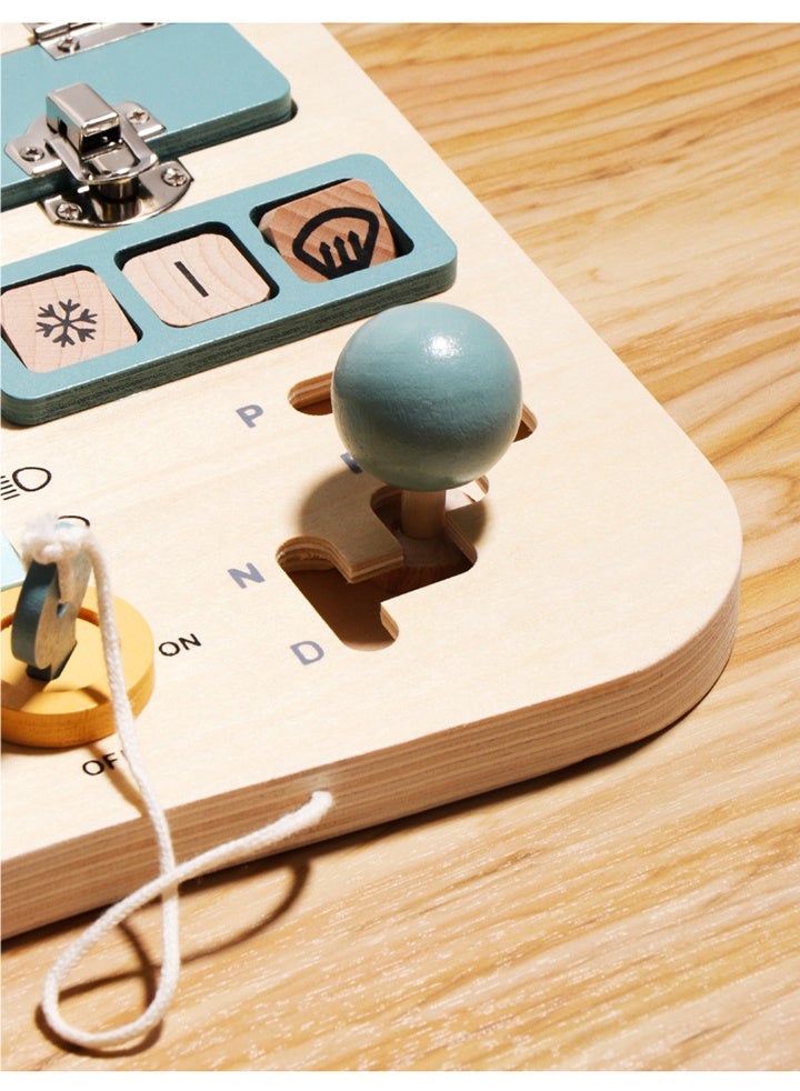 Children's simulation driving toys, wooden, early education toys, car control panel toys, play house games, role-playing games - Image 5