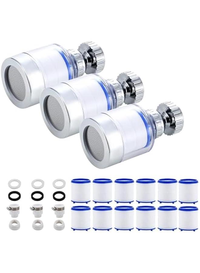 HOOKOR Sink Filter Water Faucet, Universal 360 ° Rotating Bathroom Sink Filter, Kitchen Faucet Water Filter-Removes Chlorine Fluoride Heavy Metals Hard Water for Home Kitchen & Bathroom (A) - Image 1