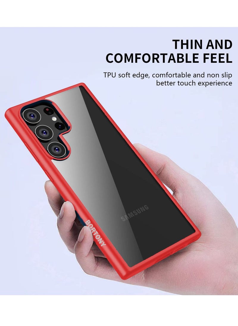 BORTONY - Samsung Galaxy S22 Ultra Case Clear PC Hard Back Shockproof Anti Finger Print Protective Cover - Image 1