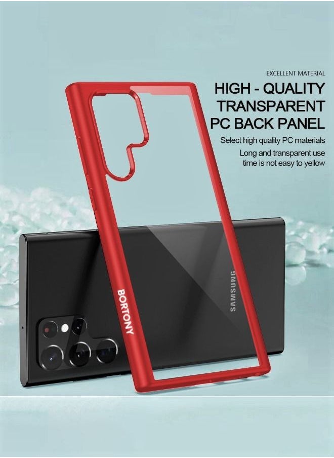 BORTONY - Samsung Galaxy S22 Ultra Case Clear PC Hard Back Shockproof Anti Finger Print Protective Cover - Image 1