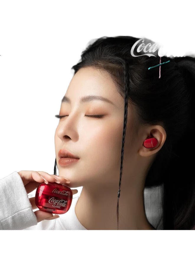 Coca-Cola سماعات أذن بلوتوث لاسلكية من كوكا كولا T11، عمر بطارية طويل، شحن سريع، بلوتوث 5.4، هدية للزوجين، متوافقة مع هواوي، أبل، شاومي - Image 2