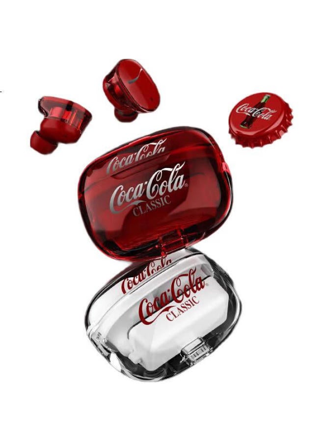 Coca-Cola سماعات أذن بلوتوث لاسلكية من كوكا كولا T11، عمر بطارية طويل، شحن سريع، بلوتوث 5.4، هدية للزوجين، متوافقة مع هواوي، أبل، شاومي - Image 3
