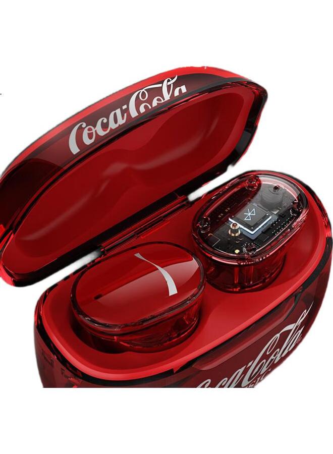 Coca-Cola سماعات أذن بلوتوث لاسلكية من كوكا كولا T11، عمر بطارية طويل، شحن سريع، بلوتوث 5.4، هدية للزوجين، متوافقة مع هواوي، أبل، شاومي - Image 1