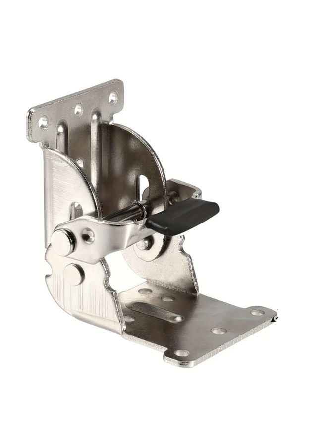 4 Pack Stainless Steel Folding Table Leg Brackets 0 90 180 Degree Adjustable With Self Locking Hinges - Image 3