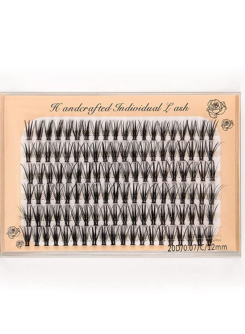 KASTWAVE 360 pcs / 3 Pack Individual Lashes Curl, 8-10-12mm Mixed Length Natural Lashes Clusters, Faux Mink Individual Cluster Eyelashes False Eyelashes, eyelash extension individual eyelashes - Image 4