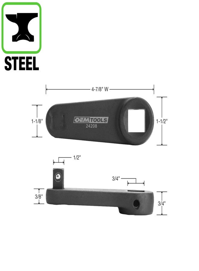 OEMTOOLS 24208 Torque Adapter, 1/2 to 3/4 Socket Adapter, 6.0 Power Stroke Parts, Low-Profile Torque Adapter - Image 3